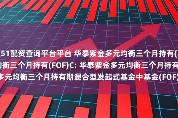 51配资查询平台平台 华泰紫金多元均衡三个月持有(FOF)A,华泰紫金多元均衡三个月持有(FOF)C: 华泰紫金多元均衡三个月持有期混合型发起式基金中基金(FOF)招募说明书